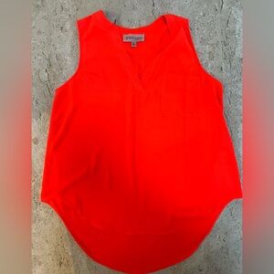 Philosophy Bright Pink/Coral Flowy High/Low Sleeveless Shirt Size Small